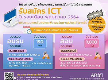 To report the ICT exam and training
schedule for May 2021
