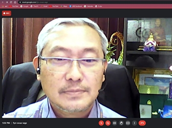 On June 22, 2021 at 1:00 p.m. Assoc.
Prof. Dr. Wittaya Mekkham, Acting Dean
of the College of Politics and
Administration Chairman of the College
of Politics and Governance Committee
Meeting No. 5/21 via online meeting
system