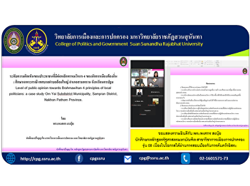 Congratulations to Phra Pongsakorn
Songnui, Master of Political Science
student Politics and Governance, Class
08, on the occasion of passing the
Independent Research Defense Examination