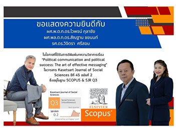 College of Politics and Government
Congratulations to the faculty of the
College of Politics and Government on
the occasion of the publication of the
SCOPUS & SJR Q3 academic article.