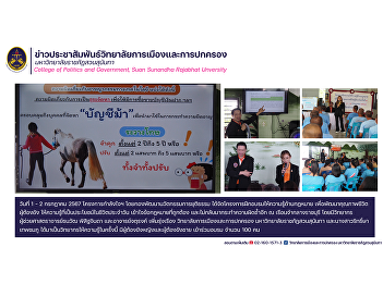 Lecturer, College of Politics and
Administration Suan Sunandha Rajabhat
University Invited to be a lecturer in a
training project to provide legal
knowledge. To improve the quality of
life of prisoners