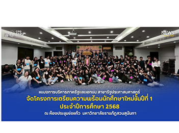 On August 23, 2024, the Public and
Private Sector Administration Branch,
Department of Public Administration,
College of Politics and  Government,
organized a project to prepare new
first-year students for the 2025
academic year.