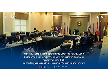 วันที่ 5 พฤศจิกายน 2568
วิทยาลัยการเมืองและการปกครอง
จัดการประชุม (ร่าง) โครงการประชาสัมพันธ์
ประจำปีงบประมาณ 2569